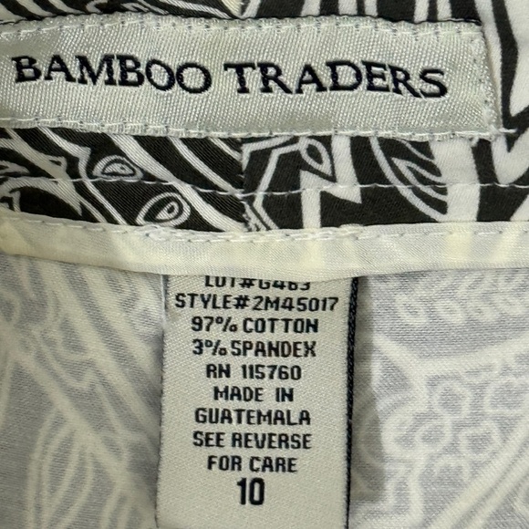 Bamboo Traders Black and White Paisley Skort - Picture 4 of 9